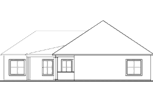 Exterior - Rear Elevation for Mediterranean House Plan #23-2224 - 3 bed, 2.5 bath