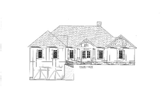 Exterior - Front Elevation 4 for Country House Plan #437-120 - 4 bed, 4 bath