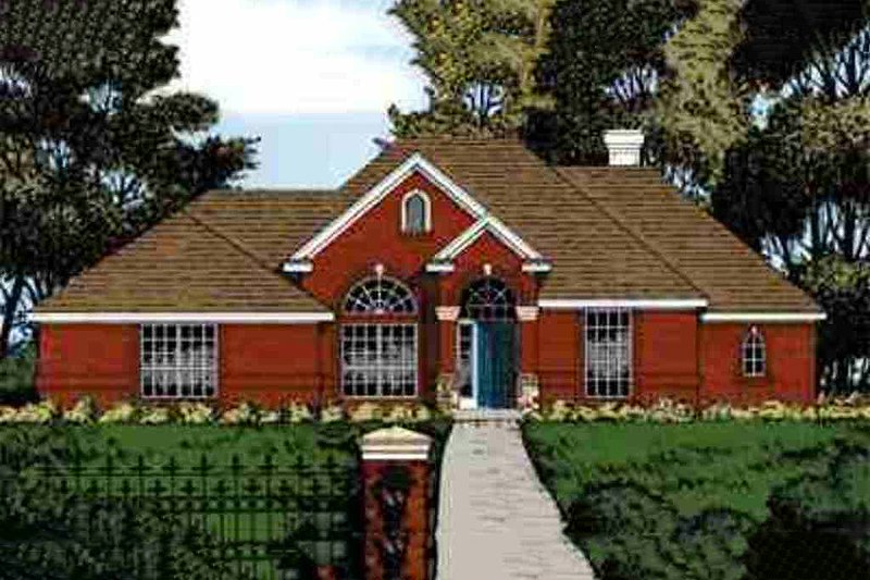 Architectural House Design - European Exterior - Front Elevation Plan #40-170
