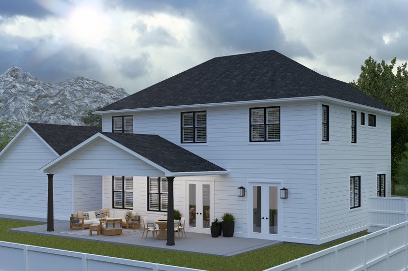 House Blueprint - Exterior - Rear Elevation 1 for Farmhouse House Plan #1060-489 - 3 bed, 2.5 bath