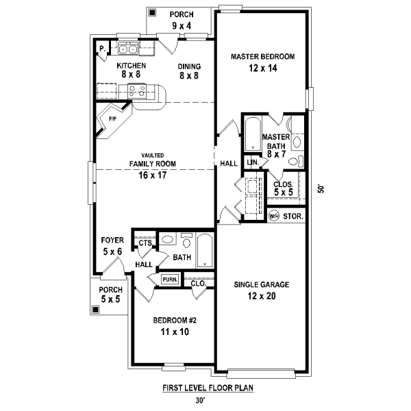 Traditional Floor Plan - Main Floor Plan #81-13854