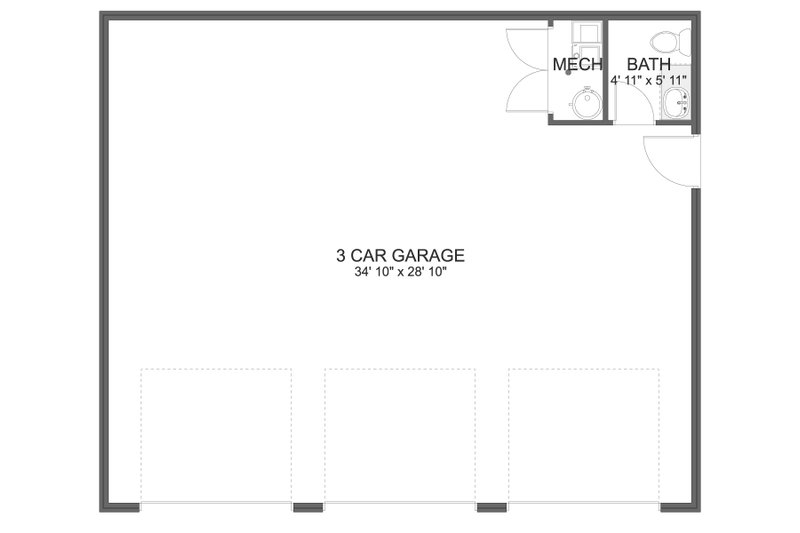 Architectural House Design - Floor Plan - Main Floor for European House Plan #1060-325 - 2 bed, 1.5 bath