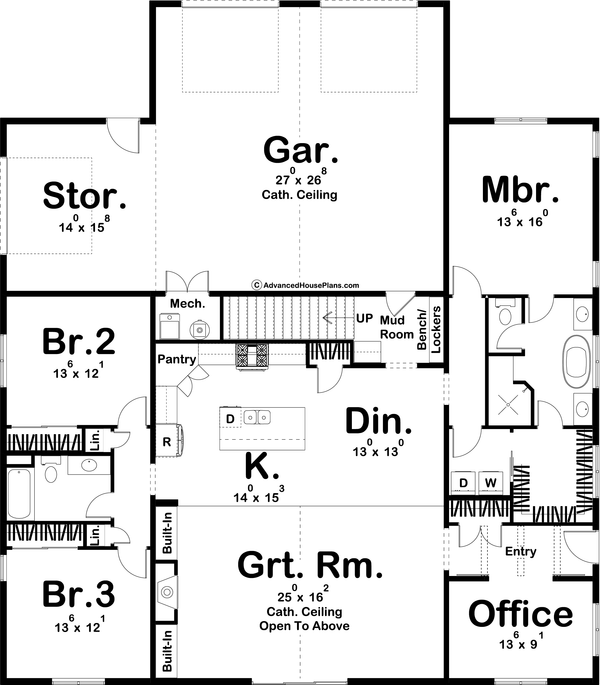 Barndominium Floor Plan - Main Floor Plan #455-274