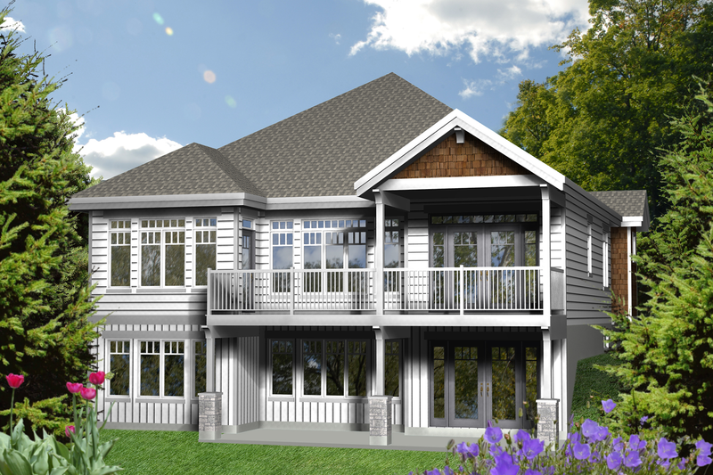 Dream House Plan - Exterior - Rear Elevation for Traditional House Plan #25-4363 - 3 bed, 2 bath