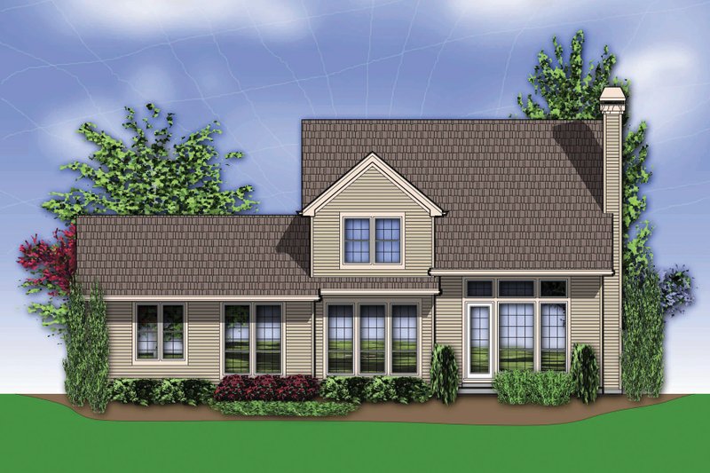 Dream House Plan - Exterior - Rear Elevation for Traditional House Plan #48-634 - 5 bed, 2.5 bath
