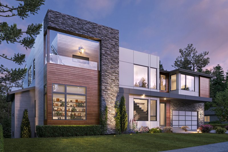 Dream House Plan - Exterior - Other Elevation 1 for Contemporary House Plan #1066-255 - 6 bed, 5.5 bath