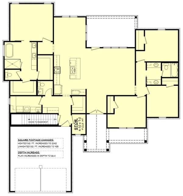 Architectural House Design - Ranch Floor Plan - Other Floor Plan #430-301