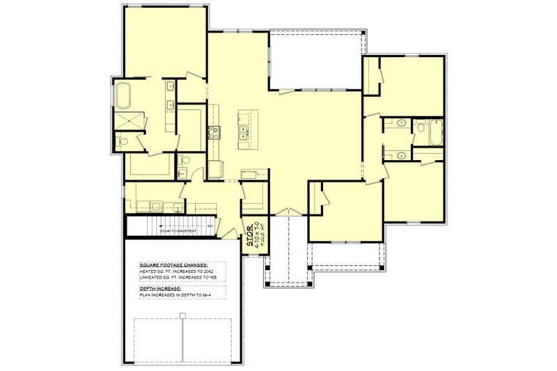 House Blueprint - Floor Plan - Other Floor for Ranch House Plan #430-301 - 4 bed, 2.5 bath