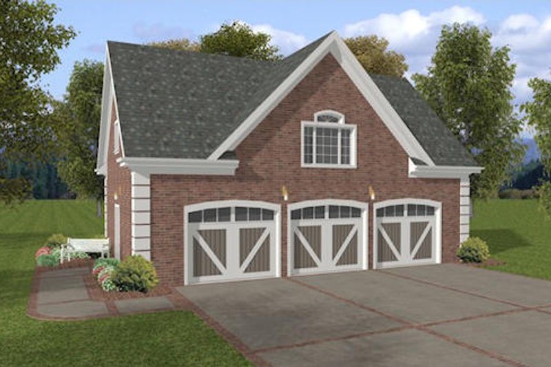 Dream House Plan - Traditional Exterior - Front Elevation Plan #56-570