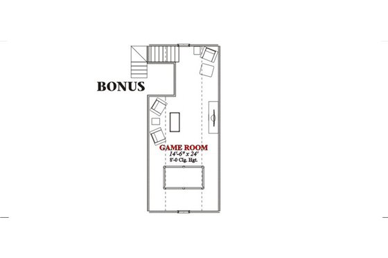 Floor Plan - Other Floor for Country House Plan #63-208 - 4 bed, 3 bath