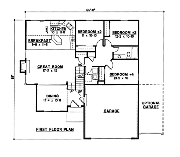 Traditional Floor Plan - Main Floor Plan #67-165