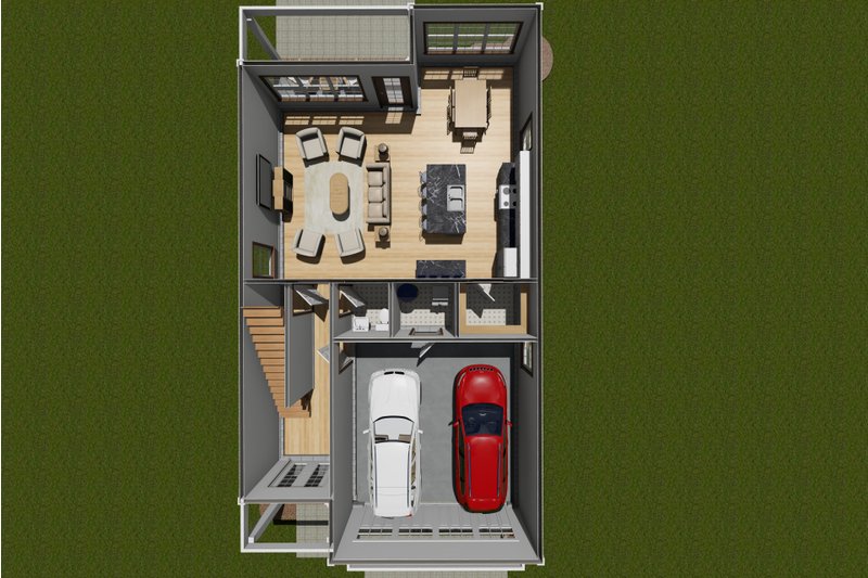 Architectural House Design - Floor Plan - Main Floor 1 for Cottage House Plan #513-2226 - 4 bed, 2.5 bath