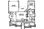 European Style House Plan - 3 Beds 2 Baths 1841 Sq/Ft Plan #40-125 