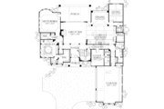 Mediterranean Style House Plan - 4 Beds 3.5 Baths 4072 Sq/Ft Plan #80-128 