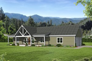 Ranch Exterior - Front Elevation Plan #932-577