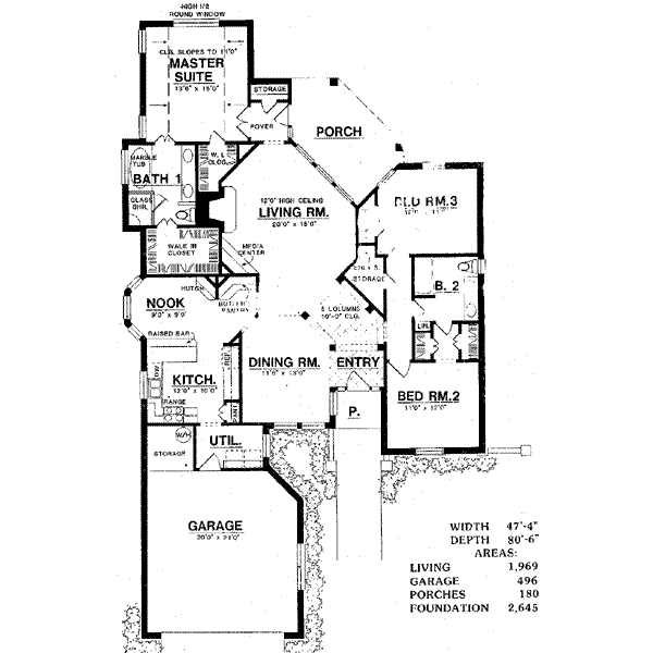 Home Plan - Traditional Floor Plan - Main Floor Plan #40-279