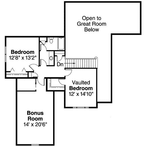 Craftsman Floor Plan - Upper Floor Plan #124-560