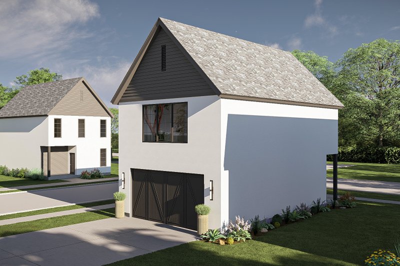 House Design - Exterior - Rear Elevation 1 for Modern House Plan #455-676 - 1 bed, 1 bath