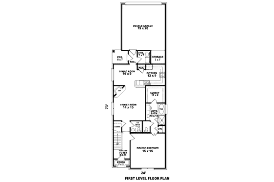 Floor Plan - Main Floor for Traditional House Plan #81-13610 - 3 bed, 3.5 bath