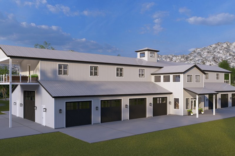 House Blueprint - Exterior - Front Elevation 4 for Barndominium House Plan #1060-506 - 8 bed, 5 bath