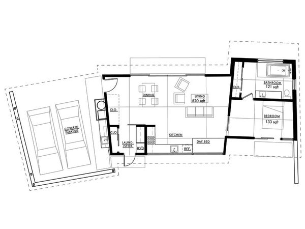 Modern Floor Plan - Main Floor Plan #517-1