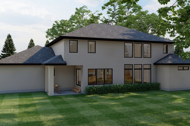 Dream House Plan - Exterior - Rear Elevation for Mediterranean House Plan #455-161 - 4 bed, 3.5 bath