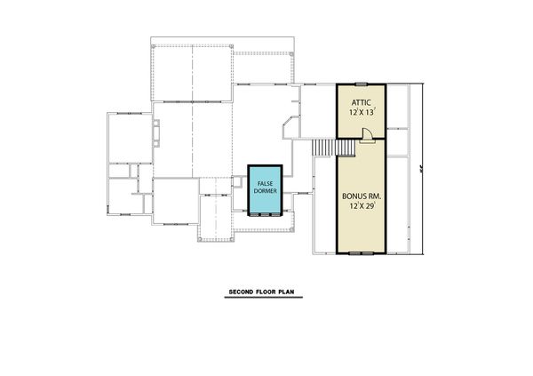 Farmhouse Floor Plan - Upper Floor Plan #1070-91