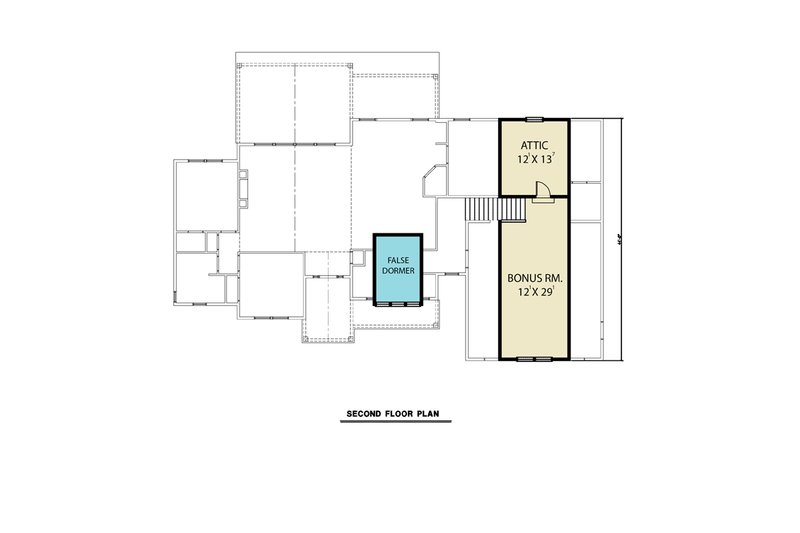 Dream House Plan - Floor Plan - Upper Floor for Farmhouse House Plan #1070-91 - 3 bed, 2 bath