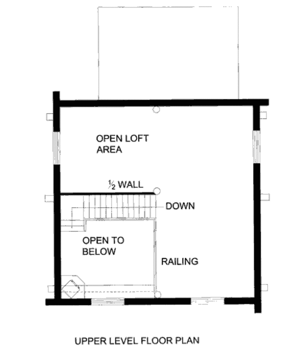 Log Floor Plan - Upper Floor Plan #117-602