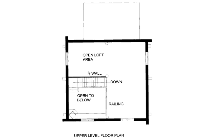Dream House Plan - Floor Plan - Upper Floor for Log House Plan #117-602 - 2 bed, 2 bath