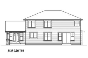 Exterior - Rear Elevation for Traditional House Plan #569-39 - 4 bed, 2.5 bath