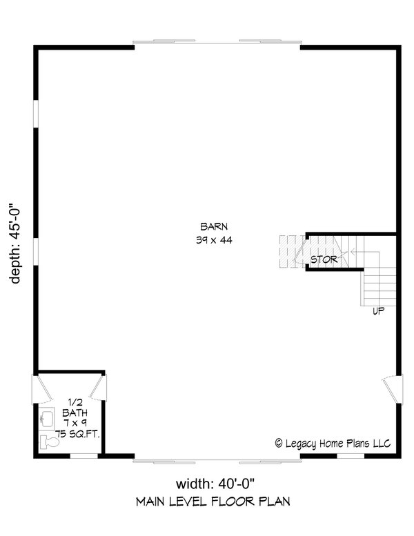 Country Floor Plan - Main Floor Plan #932-616