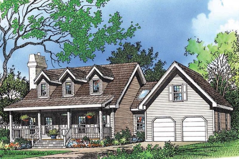 Architectural House Design - Farmhouse Exterior - Front Elevation Plan #929-39