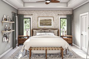 Interior - Master Bedroom for Craftsman House Plan #455-219 - 3 bed, 2 bath