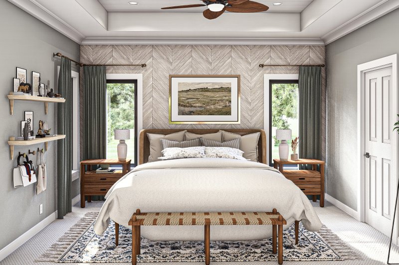 House Plan Design - Interior - Master Bedroom for Craftsman House Plan #455-219 - 3 bed, 2 bath
