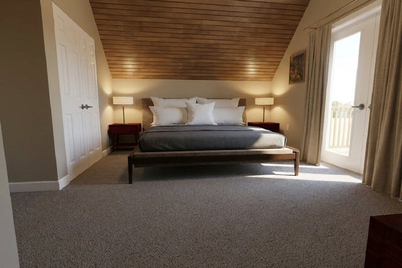Dream House Plan - Interior - Master Bedroom for Cabin House Plan #126-181 - 2 bed, 2 bath