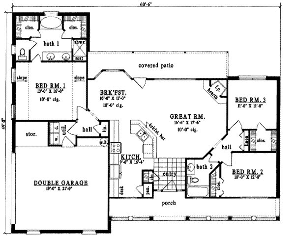 Traditional Floor Plan - Main Floor Plan #42-294