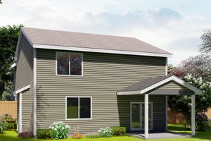 Exterior - Rear Elevation for Craftsman House Plan #53-767 - 4 bed, 2.5 bath