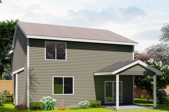 Exterior - Rear Elevation for Craftsman House Plan #53-767 - 4 bed, 2.5 bath