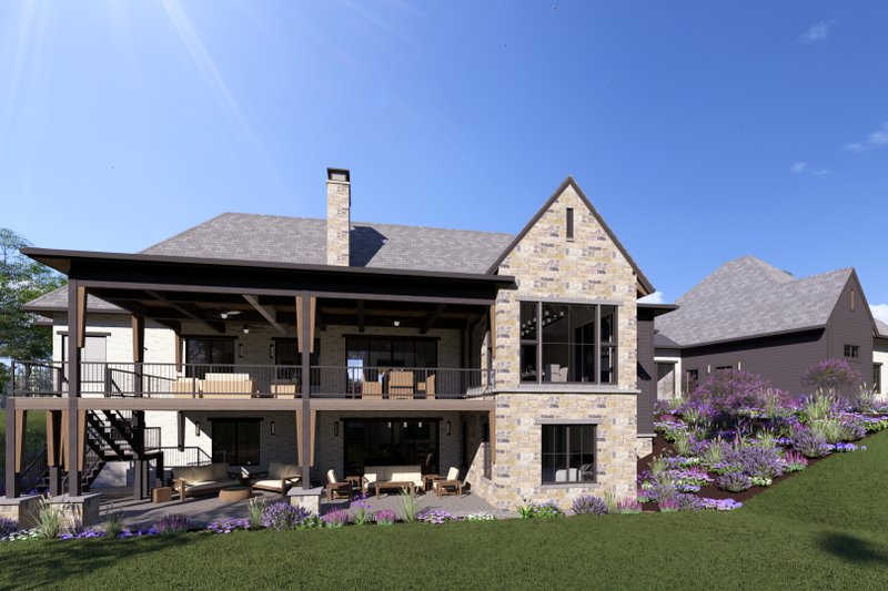Home Plan - Exterior - Other Elevation 2 for Tudor House Plan #1069-37 - 2 bed, 2.5 bath