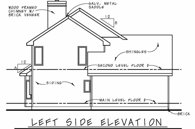 Home Plan - Exterior - Other Elevation for Craftsman House Plan #20-2191 - 4 bed, 2.5 bath