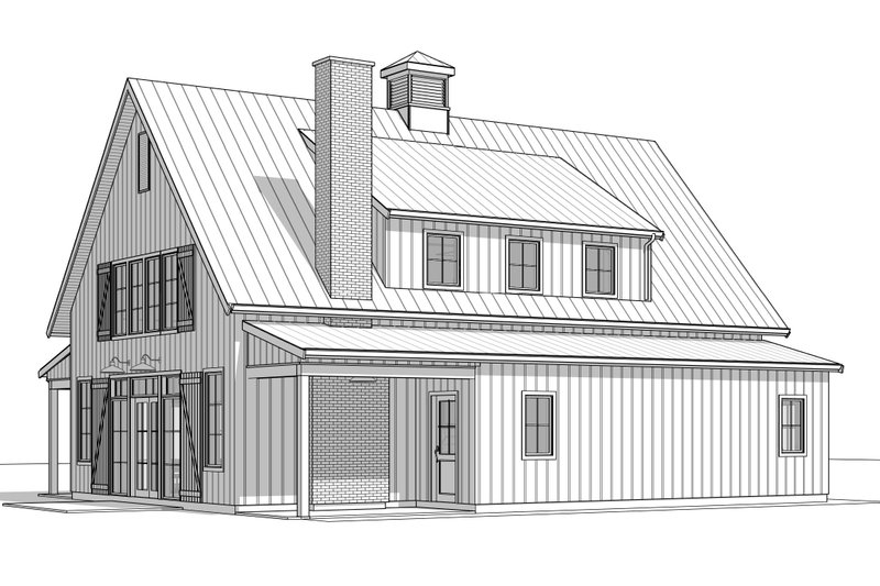 House Blueprint - Exterior - Other Elevation for Barndominium House Plan #1114-72 - 4 bed, 2.5 bath