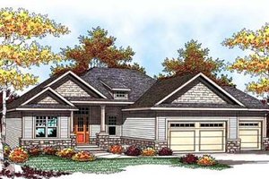 Country Exterior - Front Elevation Plan #70-914