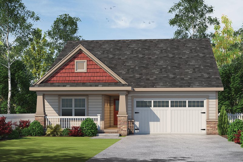 Dream House Plan - Craftsman Exterior - Front Elevation Plan #20-2348