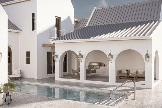 Exterior - Outdoor Living 1 for Beach House Plan #455-761 - 4 bed, 4.5 bath