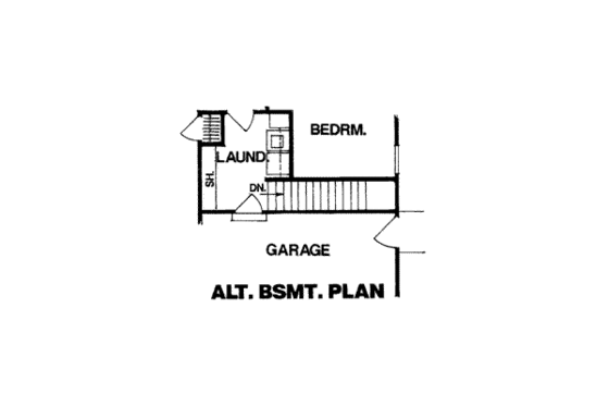 Floor Plan - Other Floor for Ranch House Plan #116-204 - 3 bed, 2 bath