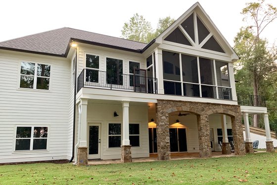 Exterior - Rear Elevation 1 for Craftsman House Plan #437-104 - 4 bed, 4 bath