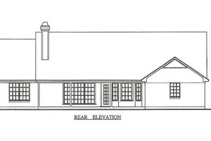 Exterior - Rear Elevation for Traditional House Plan #42-294 - 3 bed, 2 bath