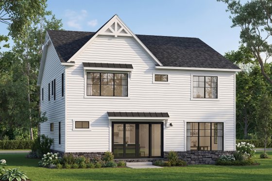 Exterior - Rear Elevation for Craftsman House Plan #1057-45 - 4 bed, 4.5 bath