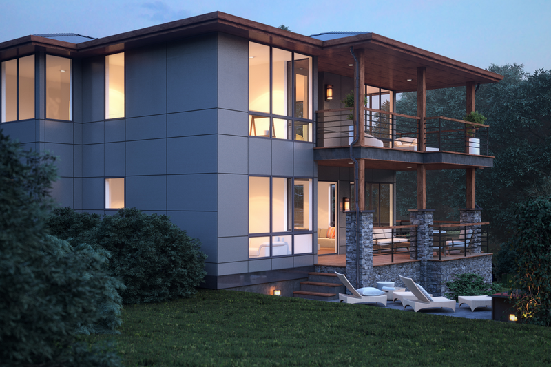 House Design - Exterior - Other Elevation 2 for Contemporary House Plan #1066-54 - 3 bed, 3 bath